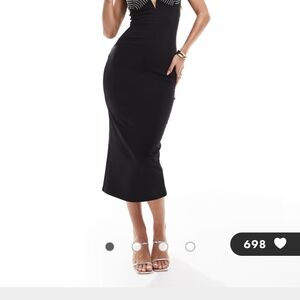 ASOS Design Black Midi Dress